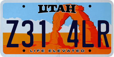 UT license plate Z314LR