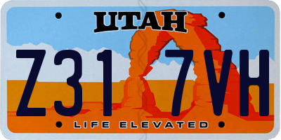 UT license plate Z317VH