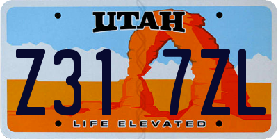 UT license plate Z317ZL