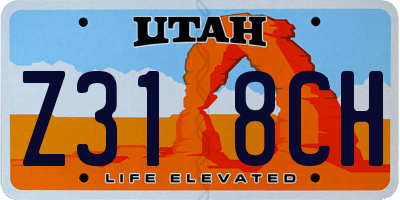 UT license plate Z318CH