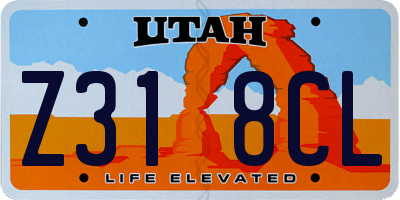 UT license plate Z318CL