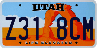 UT license plate Z318CM