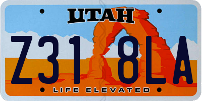 UT license plate Z318LA