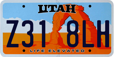 UT license plate Z318LH