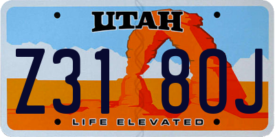 UT license plate Z318OJ