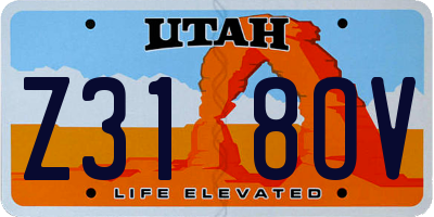 UT license plate Z318OV