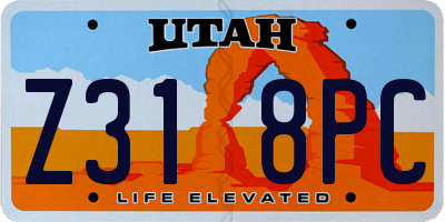 UT license plate Z318PC