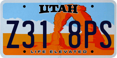 UT license plate Z318PS