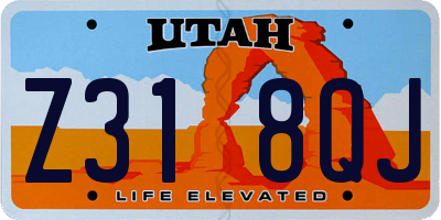 UT license plate Z318QJ
