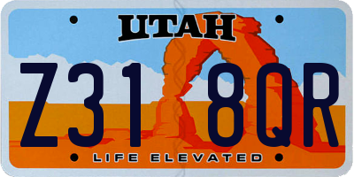 UT license plate Z318QR