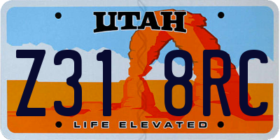 UT license plate Z318RC