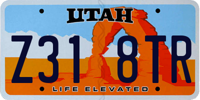 UT license plate Z318TR