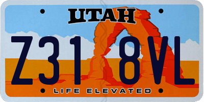 UT license plate Z318VL