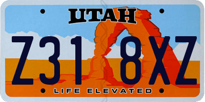 UT license plate Z318XZ