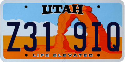 UT license plate Z319IQ