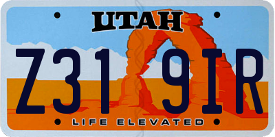 UT license plate Z319IR