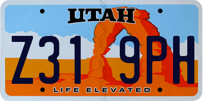 UT license plate Z319PH
