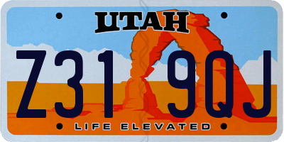 UT license plate Z319QJ