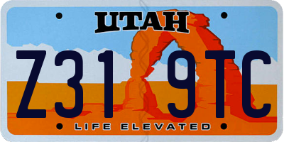 UT license plate Z319TC