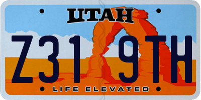 UT license plate Z319TH