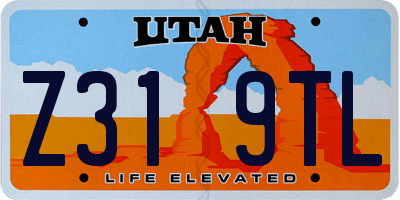 UT license plate Z319TL