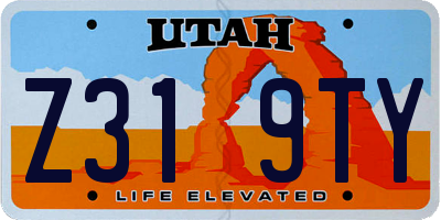 UT license plate Z319TY