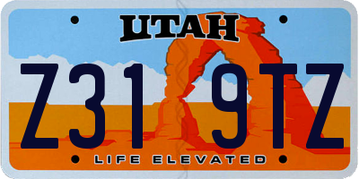 UT license plate Z319TZ
