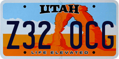 UT license plate Z320CG
