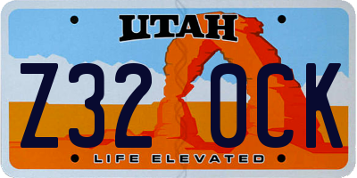 UT license plate Z320CK