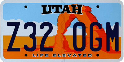 UT license plate Z320GM