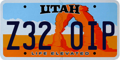 UT license plate Z320IP