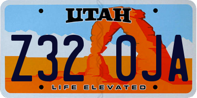 UT license plate Z320JA