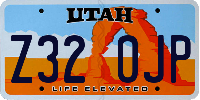 UT license plate Z320JP