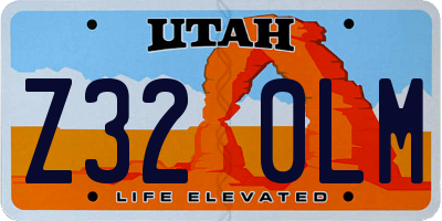 UT license plate Z320LM
