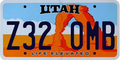 UT license plate Z320MB