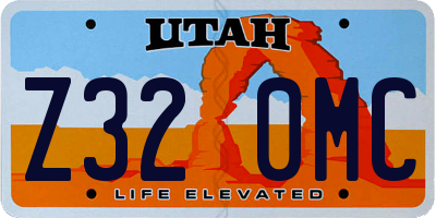 UT license plate Z320MC