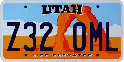 UT license plate Z320ML
