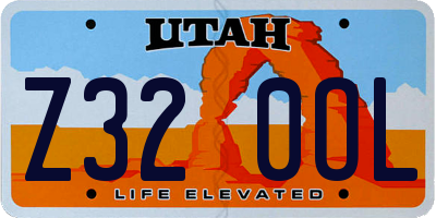 UT license plate Z320OL