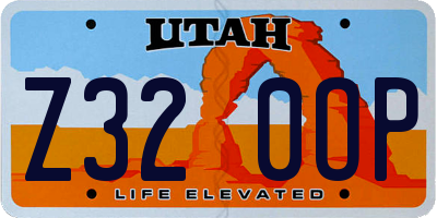 UT license plate Z320OP