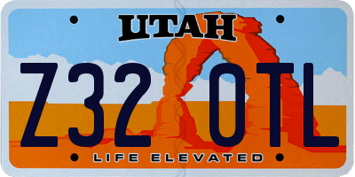 UT license plate Z320TL