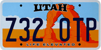 UT license plate Z320TP