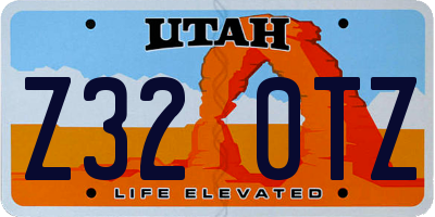 UT license plate Z320TZ
