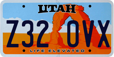 UT license plate Z320VX