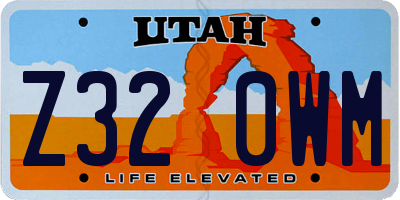 UT license plate Z320WM