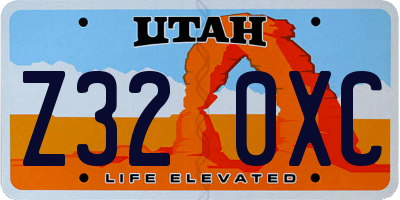 UT license plate Z320XC