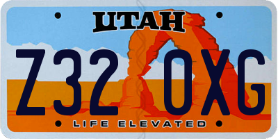 UT license plate Z320XG
