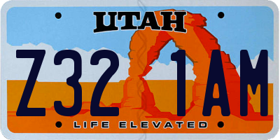 UT license plate Z321AM