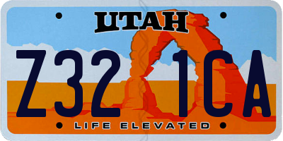UT license plate Z321CA