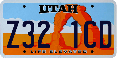 UT license plate Z321CD