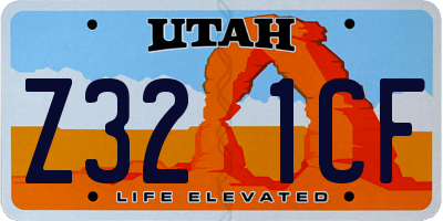 UT license plate Z321CF